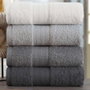 Aucune Juego de 4 toallas de mano - 50 x 85 cm - Gris